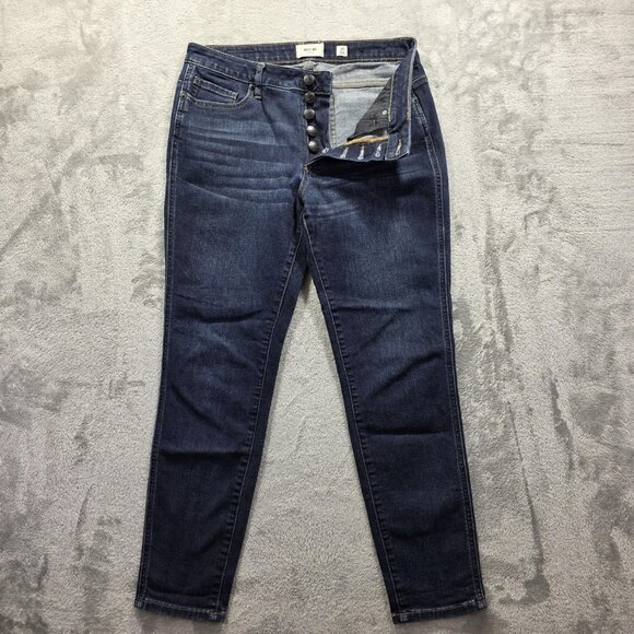 Miss Me Jeans Womens 30 Dark Wash Skinny Button Fly Stretch Denim M2188SN 5DW - Picture 1 of 10